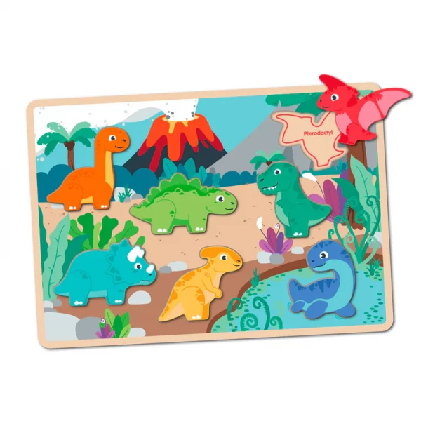Chunky wooden dino puzzle