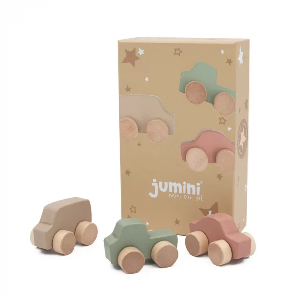 Mini wooden car set