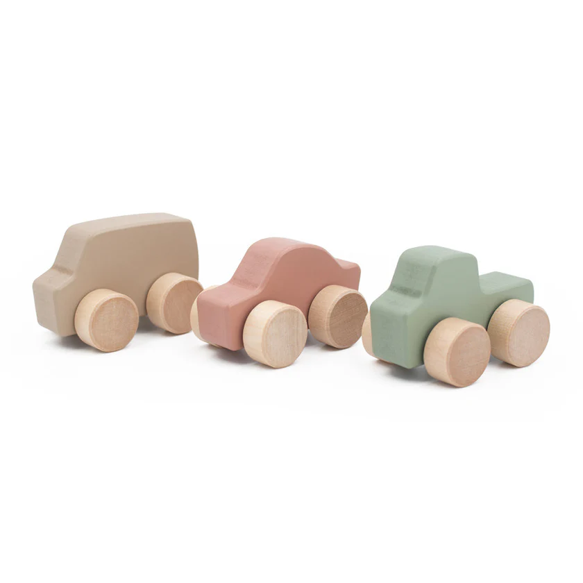 Mini wooden car set - Image 2