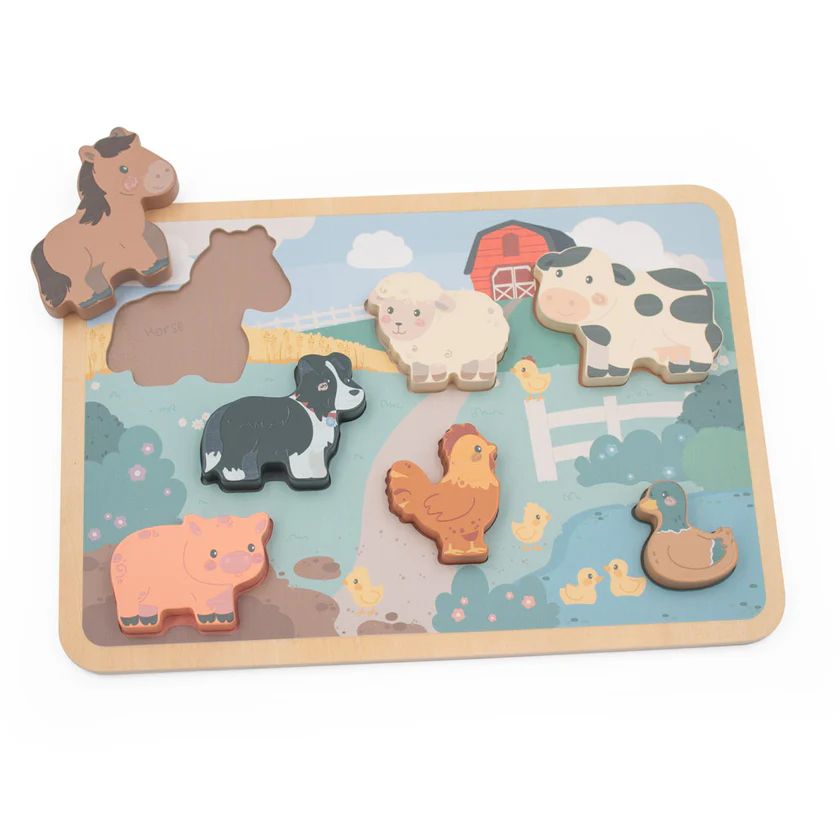 Chunky wooden farm puzzle